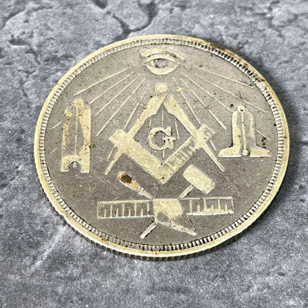 1920 Antique Free Mason Richmond Lodge 196 Masonic Token Made A Mason Williams